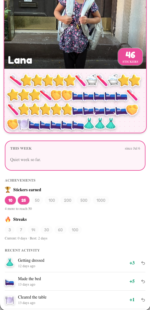 Kids stickers app